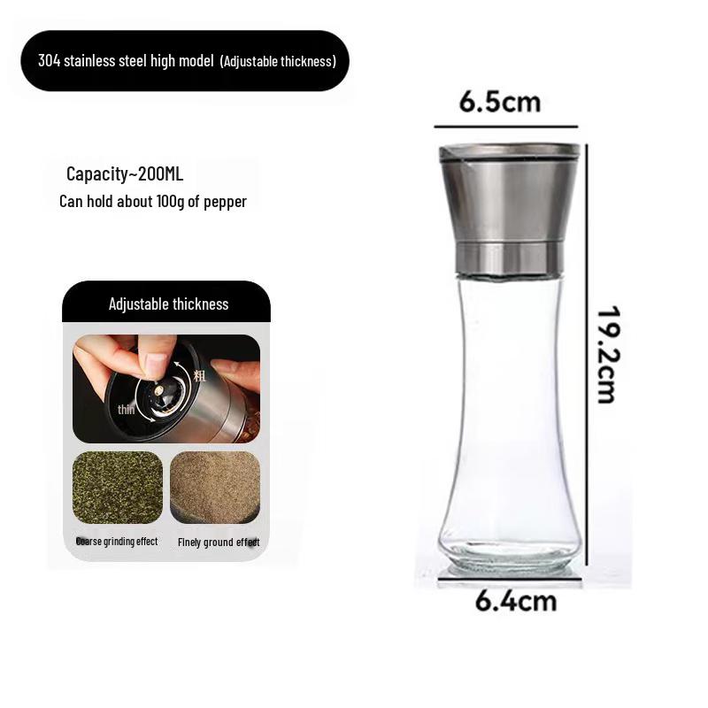 Stainless Steel Manual Spice Grinder Set (2-Pack)