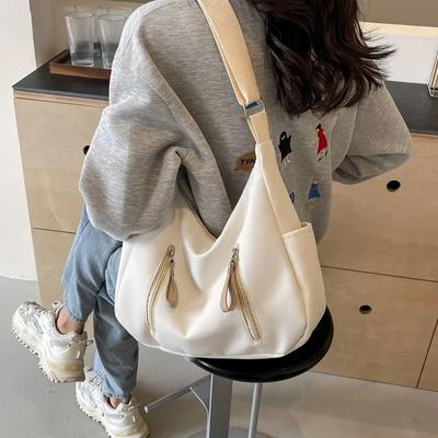 Ležérna dámska taška Tote Plátená taška Dumpling Crossbody High-end Retro Do práce Jednoramenná dámska taška