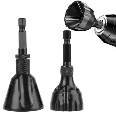 Entgratungswerkzeug für Rundschrauben, Klingen aus Wolframstahl, Gewindekehlgrat, Werkzeuge zum Entfernen von Sechskantsteckern, Adapter für elektrische Bohrmaschinen, Fasensatz, 5–25 mm, 3–20 mm