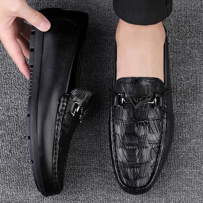 Men's Genuine Leather Loafers Classic Business Casual Slip-On Dress Shoes for Men Comfortable Stylish Office Work Formal Shoes