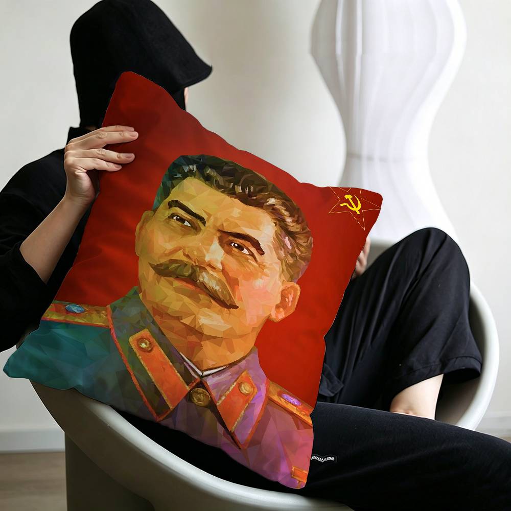 Lenin Joseph Stalin Cushion Cover Pillowcase Upholstery Sofa Throw Pillow Home Decor Pillowcas