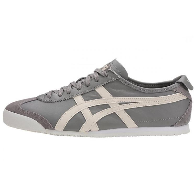 Onitsuka Tiger Mexico 66 Leather Lightweight Comfortable Sports Shock Absorption Low-Top Lifestyle Casual Shoes Unisex sneaker Light-Gray D4J2L-9602
