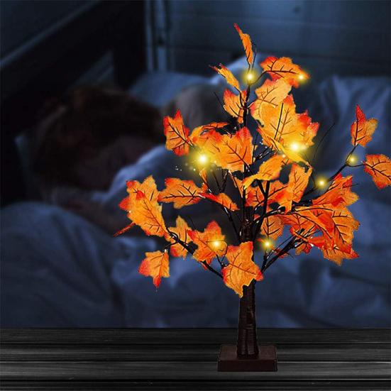 Maple Trees with Lights DIY Branches Maple Leaf Light Fall Thanksgiving Decorations for Home Wedding Indoor Party