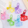 1 Stücke Fünfzackigen Stern Glocke Anhänger Schlüsselanhänger Candy Farbe Tasche Schlüsselring Schmuck Für Frauen Mädchen Auto Hängen Schmuckstück Schlüssel halter