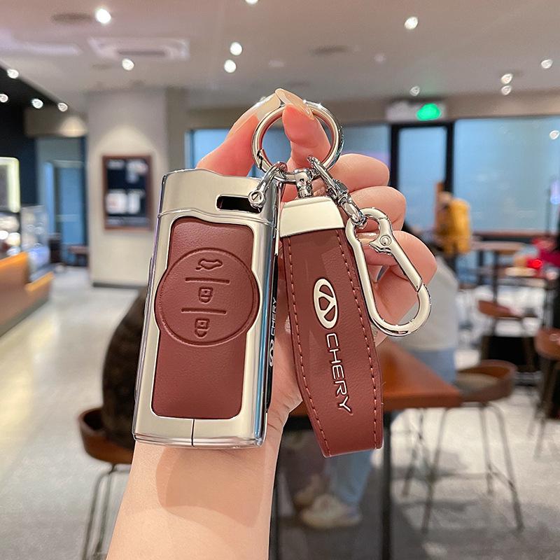 Chery Tiggo 7, 5x/3x, Exeed LX, Lanyue Key Case - Metal Leather Shell with High-Grade Buckle