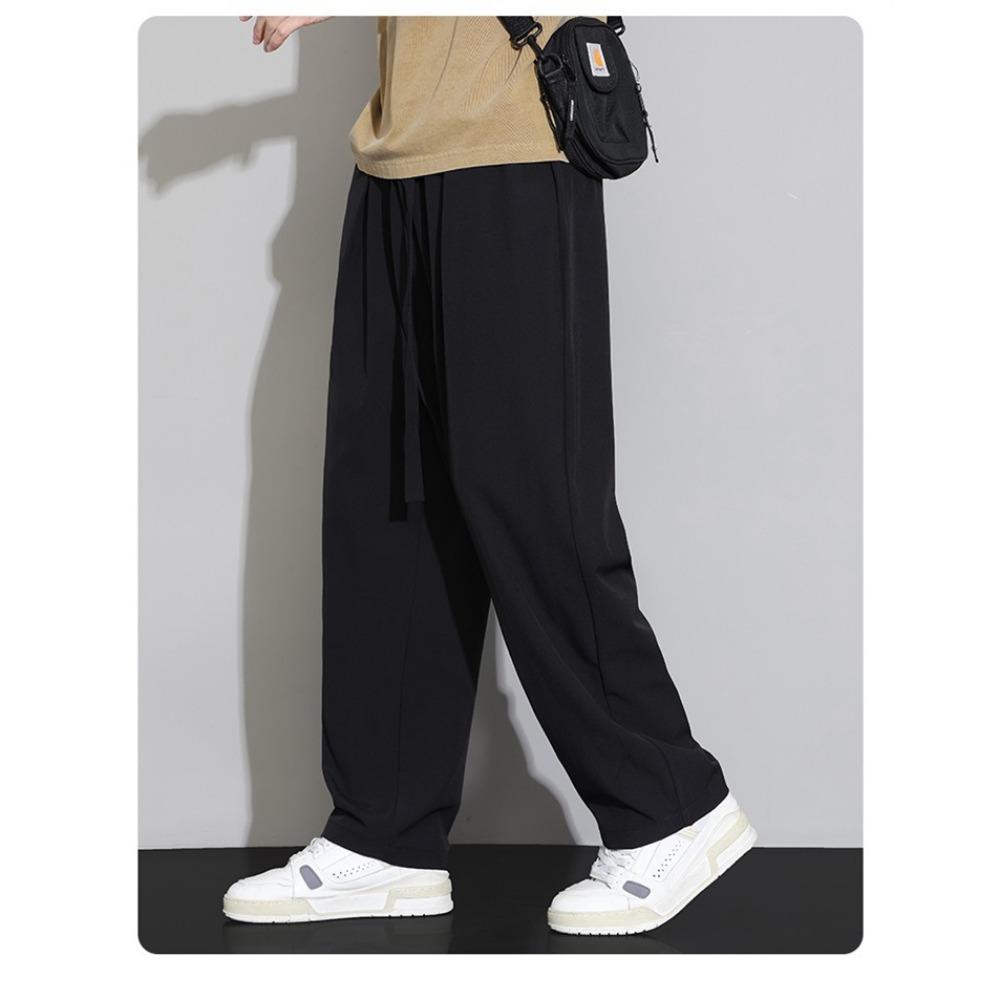 Sports Ice Silk Pants Men's Summer Breathable Straight Leg Trendy Brand Quick Drying Casual Pants Plus Size Spring and Autumn Work Pants