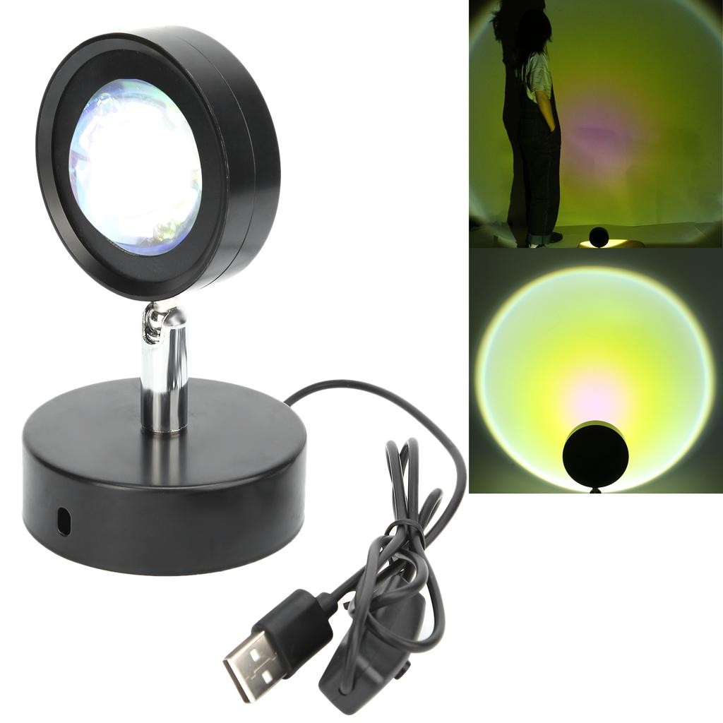 USB Projector Lamp Household Projection Light Lamp Living Room Wall Decoration LightSun Color
