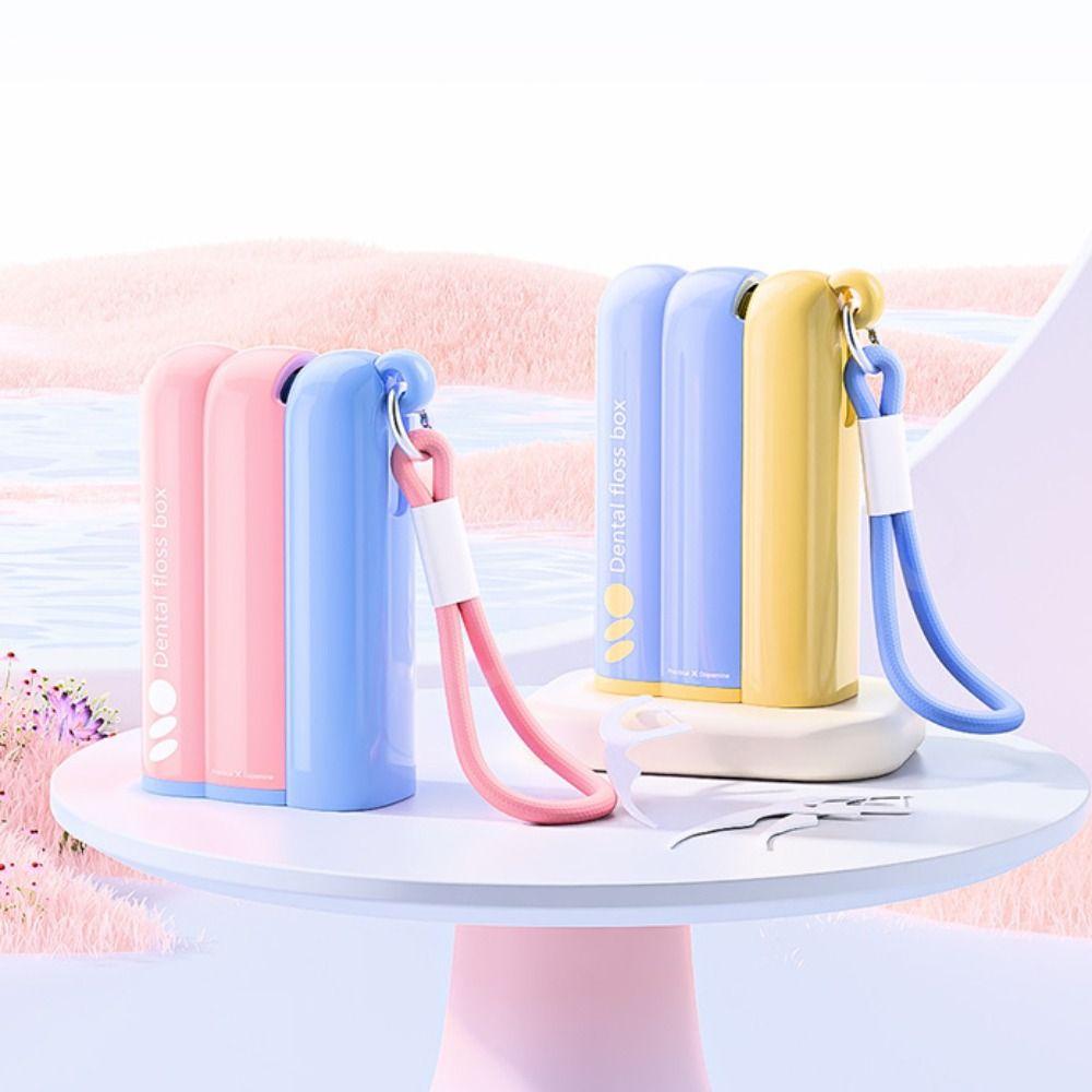 Press-on Automatic Pop Dental Floss Box Dustproof Floss Dispenser Floss Stick Organizer Restaurant