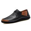 Fashion Men Casual Leather Shoes Comfortable Anti slip Flat Shoes Soft Leather Shoes Hot Sales  of Men handcrafted Shoes In Large Size