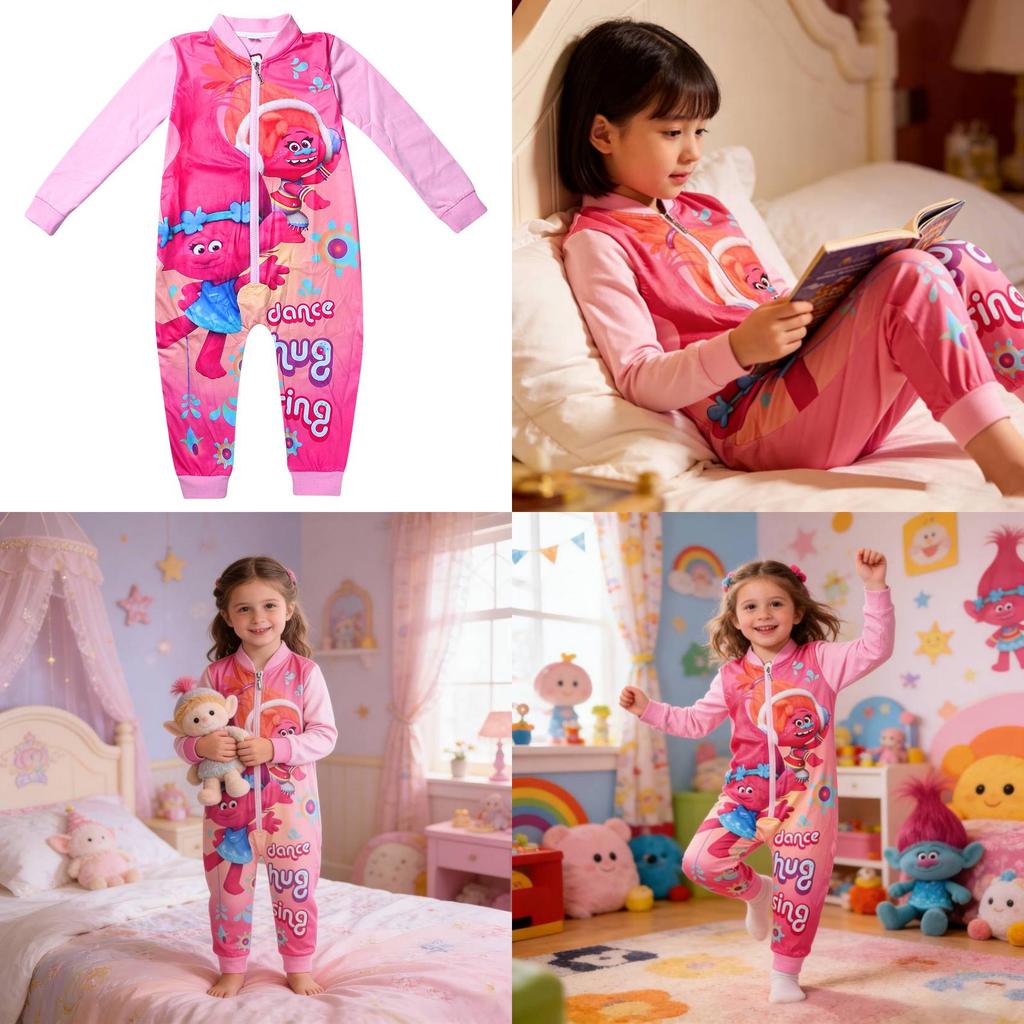 Kpop Demon Hunter Cartoon Toddler Sweater Pants Set With Cotton Blend Fabric For Kids Age 3 To 8