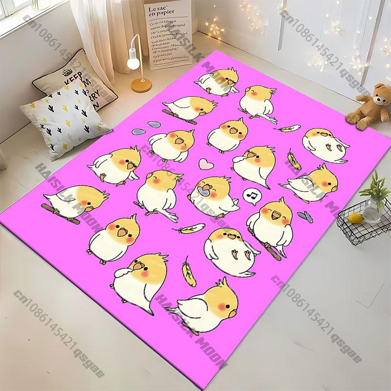Colorful cartoon birdscarpet Yoga living room room decor children's crawling mat doormat area rug games floor mat