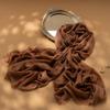 Women's 100% Pure Cashmere Herringbone Scarf with Tassels - Solid Color, Fine Spun, Water-Soluble, New Spring/Autumn Style.