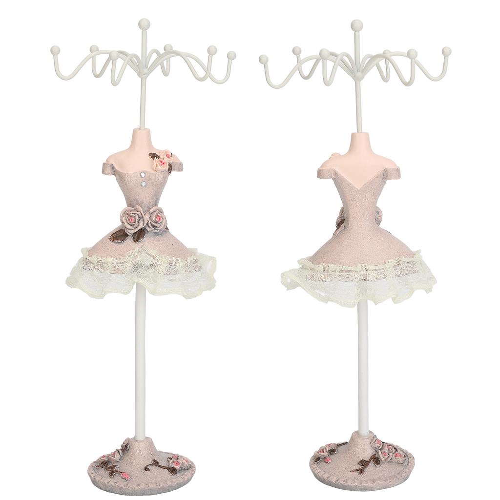 Model Dress Jewelry Rack Holder Exquisite Compact Mannequin Dress Necklace Holder Jewelry Displays Stand for Earrings