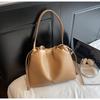 Summer New French Casual Cream Wind Oil Wax Leather Underarm Tote Bag Women's Texture Commuter Simple Shoulder Bag