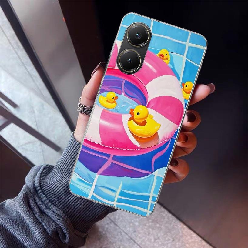 Rubber Ducks Swimming Pool Phone Case For Xiaomi Poco X5 X6 X7 Pro F7 Ultra M7 Redmi 15C 15 13C 13 12C 12 10 10C 10A 9 9C 9T 9A