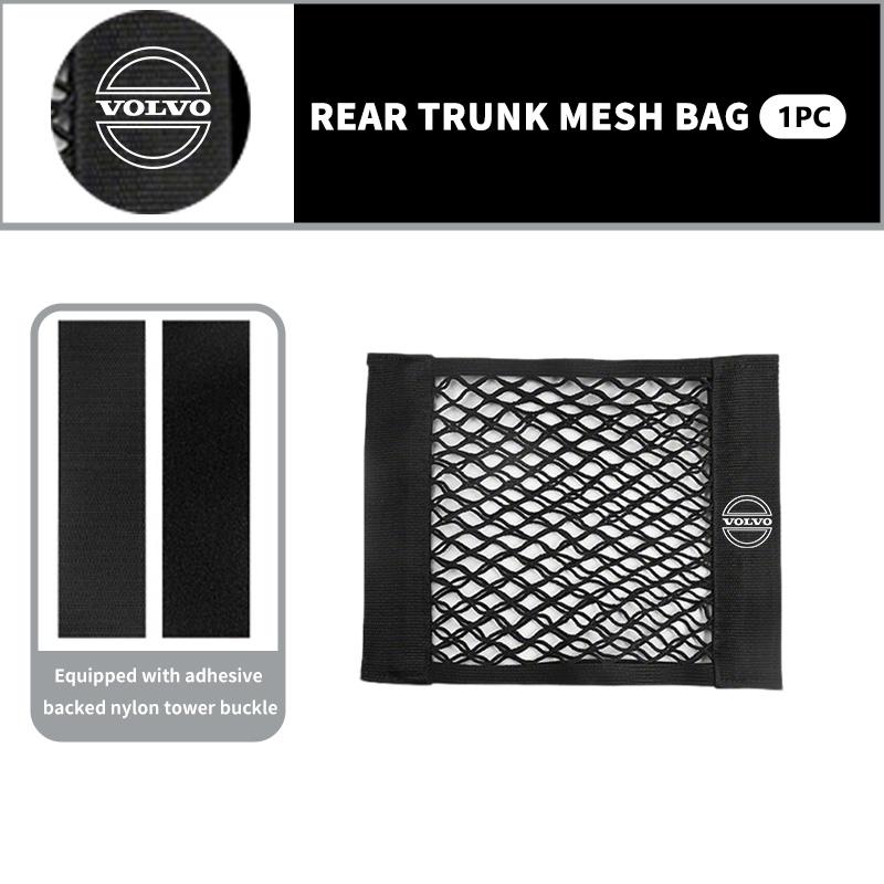 Car Back Rear Trunk Elastic Mesh Fixed Straps Interior Organizer For Volvo V60 V50 V40 S80 S60 S90 C40 XC40 V70 XC70 XC60 XC90 ari423