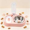 Bowl Style Pet Automatic Water Dispenser Integrated with Water and Feeding Splash Proof and Non Wet Mouth Feeding Basin