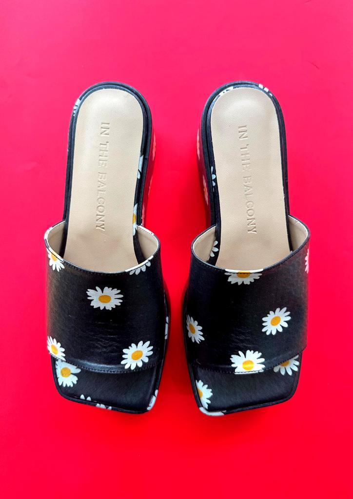 In The Balcony Blossom Buzz Platform Daisy Sandal Slippers 5.5Cm