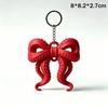 Colorful Korean Octopus Tentacle Bow Keychains Fun 3D Printed  Bag Pendant Accessory For Bags Keys And Creative Gift