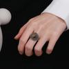 Runde 8MM Natürlicher Rhodochrosit S Silber Fein Geschenk Labradorit Tigerauge Ringe für Frauen Verlobungsring