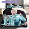 Erling Haaland Pattern Bedding Home Decoration Birthday Gift ( 1 Duvet Cover + 2 Pillowcase, Without Core),fan Merchandise.