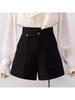 Übergrößen High Waist A-Linie Wollshorts für Damen - Herbst/Winter Weites Bein Bootcut Hosen