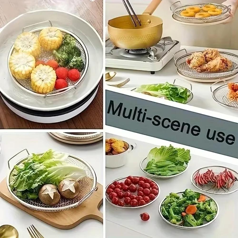 Fine Mesh Frying Strainer Basket with Handle Kitchen Oil Filter Pan  BBQ Food