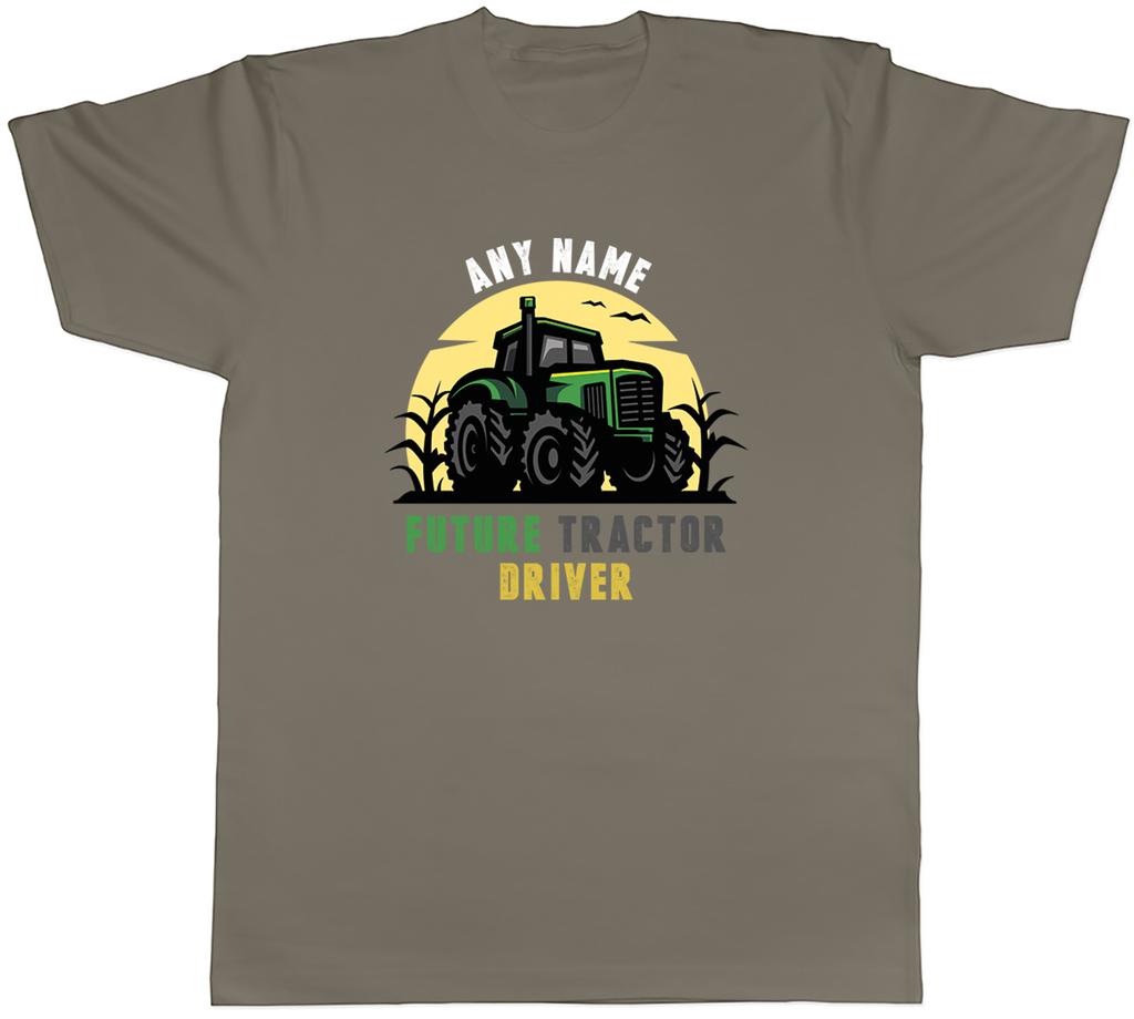 Personalised Future Tractor Driver Farming Farm Unisexs TShirt Tee Gift Top