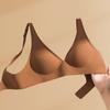 Wireless Soft Support Bra Small Busts - Seamless Push-Up With Fixed Straps Breathable Ice Silk Fabric 3/4 Cup