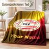Custom Text Flannel Blanket PSV Eindhoven FC Print Warm Cozy Blanket Home Sofa Bedding