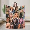 Lolas índigos Spanish Singer Bedding Throws Soft Cozy Graphic Blanket  For Home Decor Plane Travel Flannel Bedspread Bed Cover