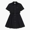 LECOQ GOLF Women'S Full-Zip Woven Collar Dress Black Gr122Lop11