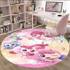 1pc Catch Teenieping Magic Sweethear (3) Print Round Carpet Chair Round Carpet Suitable for Bedroom Living Room Home Decorative Carpet