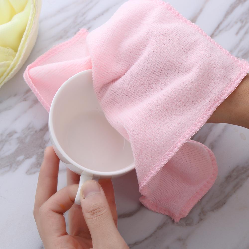 5/10pcs Candy Color Hand Towels 25x25cm Soothing Cotton Face Towel Cleaning Wash Cloth