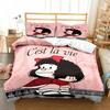 Cartoon Duvet Cover Mafalda 3D NEW Pillowcase Bedding Set Adult Boy Girl Bedroom Decoration Children Single Double Large