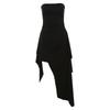 2026 European and American style spring new women's clothing solid color slim fit street fashion one-word collar tube top dress women
