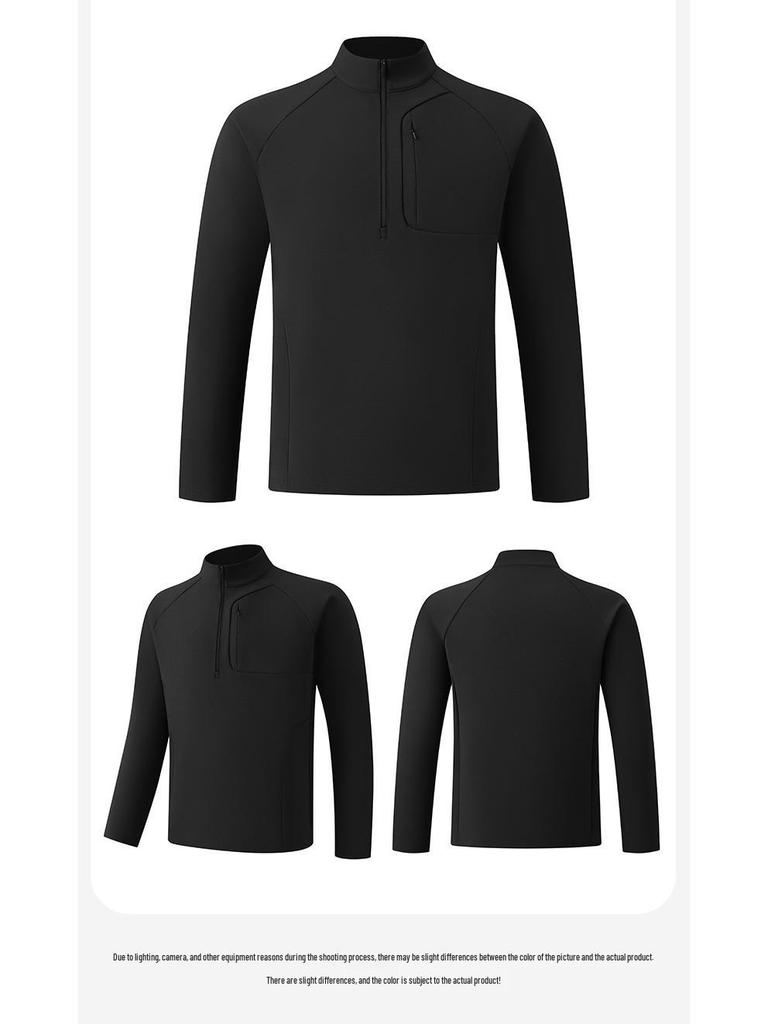 Brand Alternative Men's Quick-Dry Half-Zip Sweatshirt: Autumn/Winter Outdoor Hiking, Fitness & Casual Wear