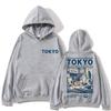 Japanese Style Tokyo Graphic Hoodie Men Women 90s Vintage Fashion Harajuku Sweatshirt Oversized