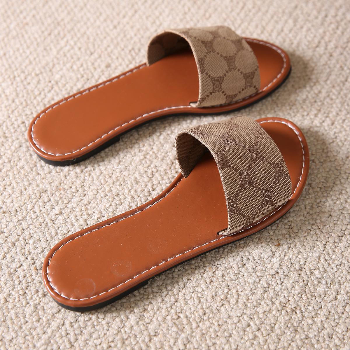 модные женские летние новые ретро однотонные плоские нескользящие сандалии женские — фото 6