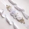 Rhinestone Beaded Women's Beaded Flower Belt Creative Bridal Rhinestone Belt  Bridesmaids