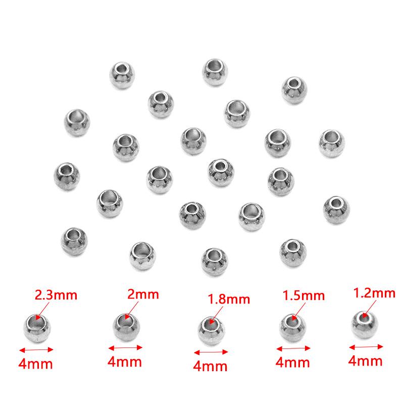 Stainless Steel Round Spacer Beads for DIY Jewelry Making