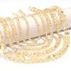 1 Strand 3/4/6/8/10mm Faceted Crystal Beads Brilliant Gold Glass Loose Bead For Jewelry Making DIY Bracelet Necklace Accessories