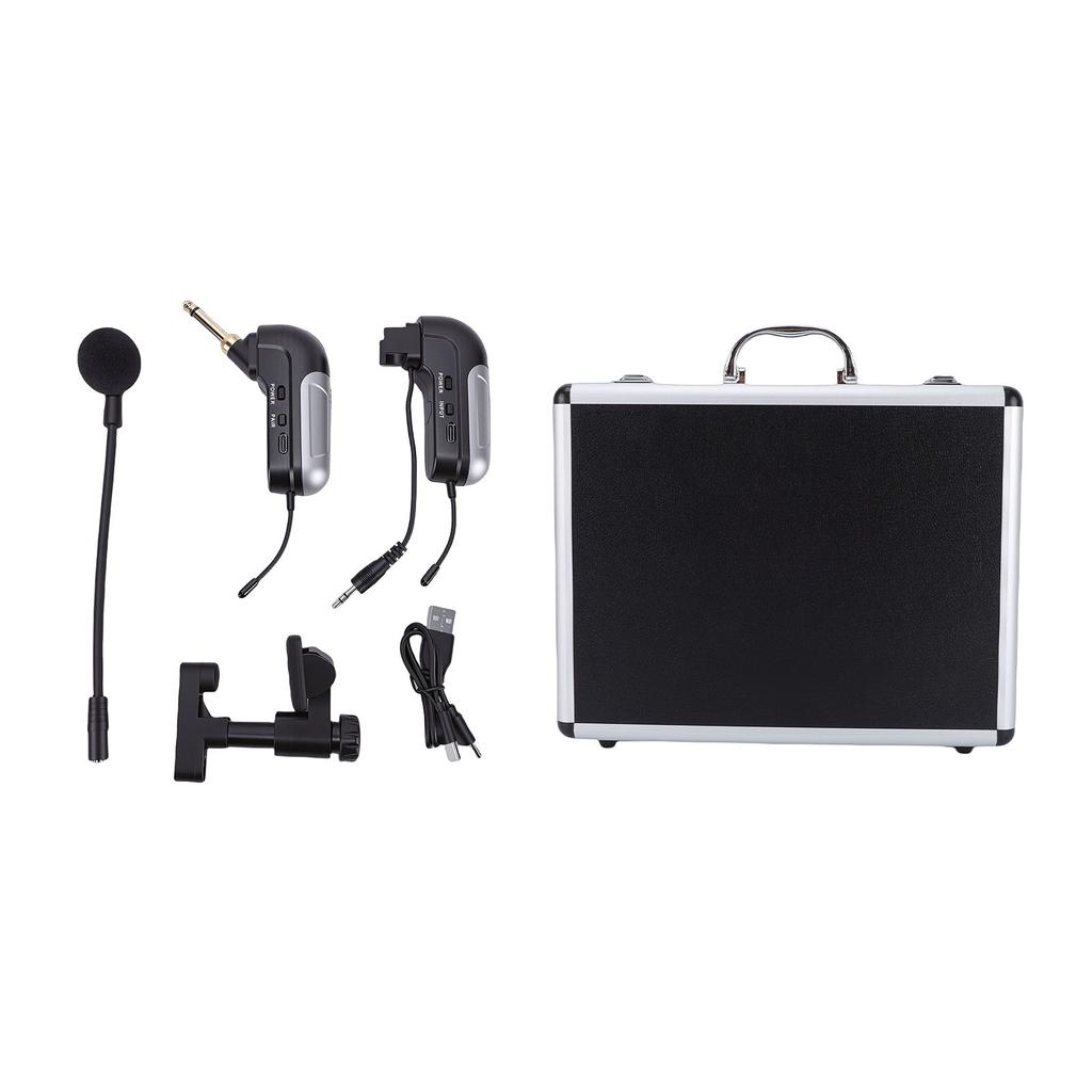 Violin Pickup Microphone Clip On Instrument Transmitter and Receiver Mic System for Stage Performance