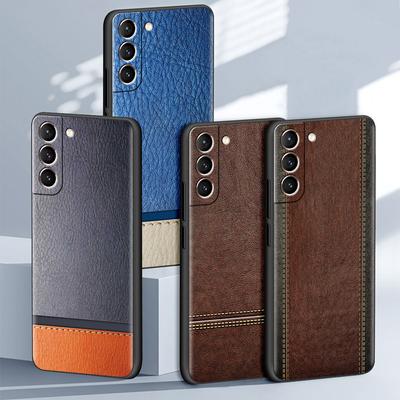 Luxusní kožené pouzdro pro Samsung Galaxy S22 S21 Ultra S20 FE S10 S9 S8 Plus Note 20 10 Lite černý měkký kryt telefonu