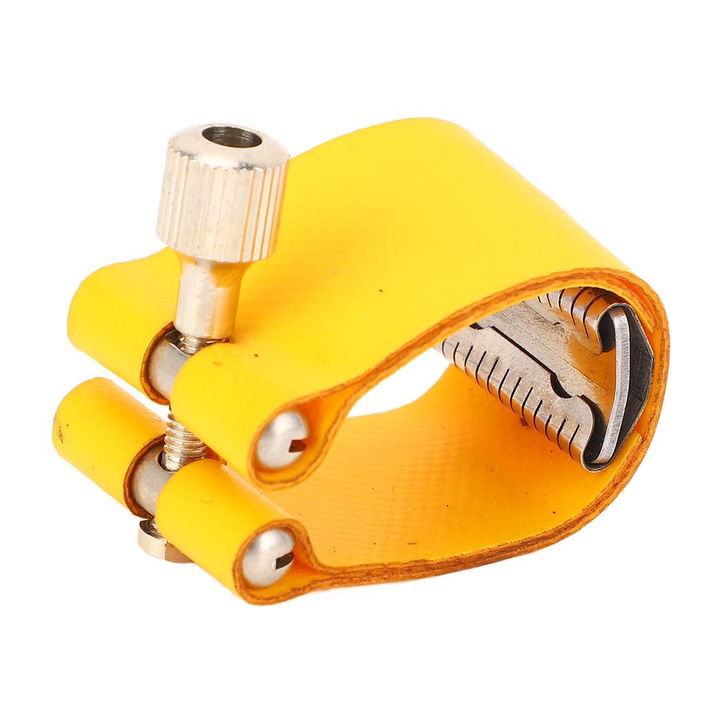 Saxophone Mouthpiece Ligature Fastener Artificial Leather Adjustable Tenor Sax Ligature Fastener