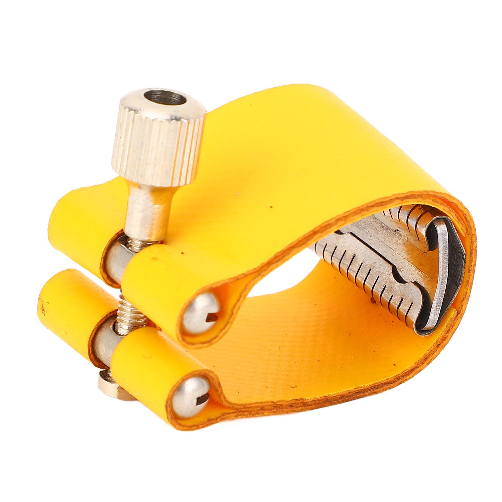 

Saxophone Mouthpiece Ligature Fastener Artificial Leather Adjustable Tenor Sax Ligature Fastener