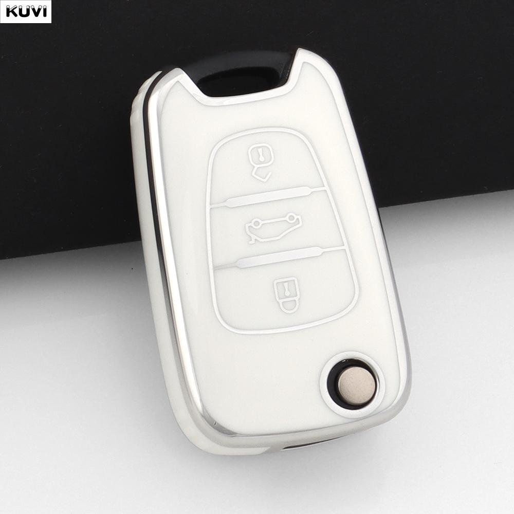 For Hyundai I20 I30 Ix20 Ix25 Ix35 Soft Tpu Car Folding Key Case Cover For Kia Sportage Rio 3 Soul Optima Ceed Pro K5 K2 Pride