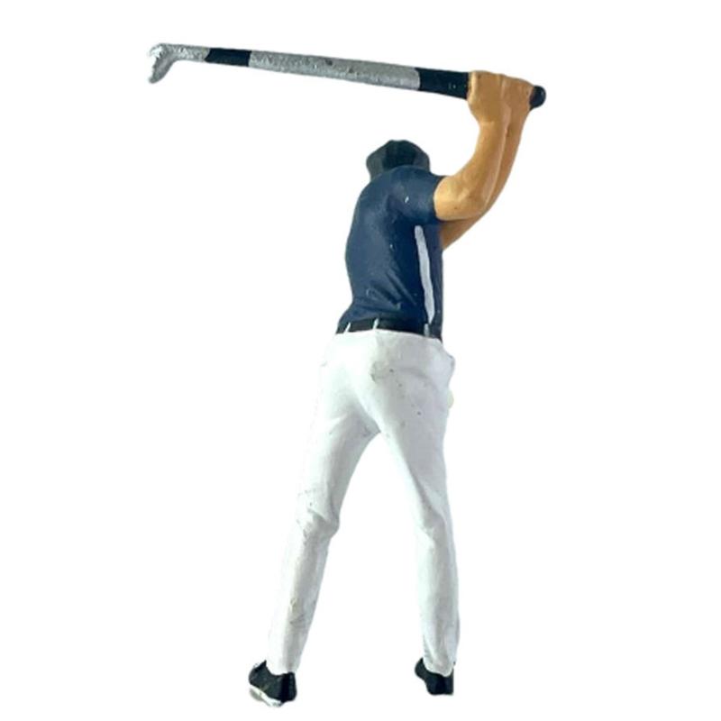 Golf Player Figure Model 1:64 Scale Hand Painted Miniature Figure for Miniature Scene Dioramas Props,Model Car Display