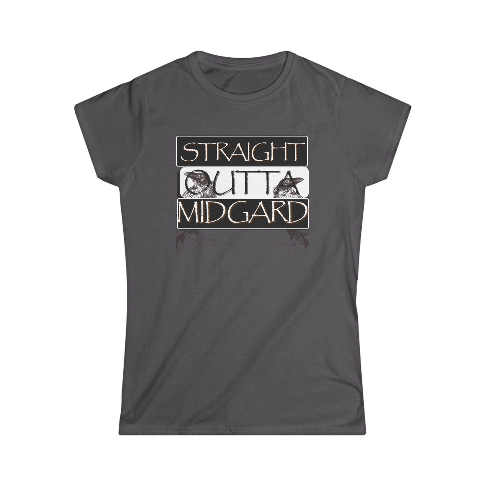 Straight Outta Midgard Womens Tee, Norse Pagan Graphic Shirt, Norse Mythology TShirt, Gift for Her, Viking Inspired Wear, Nordic Fashion XL