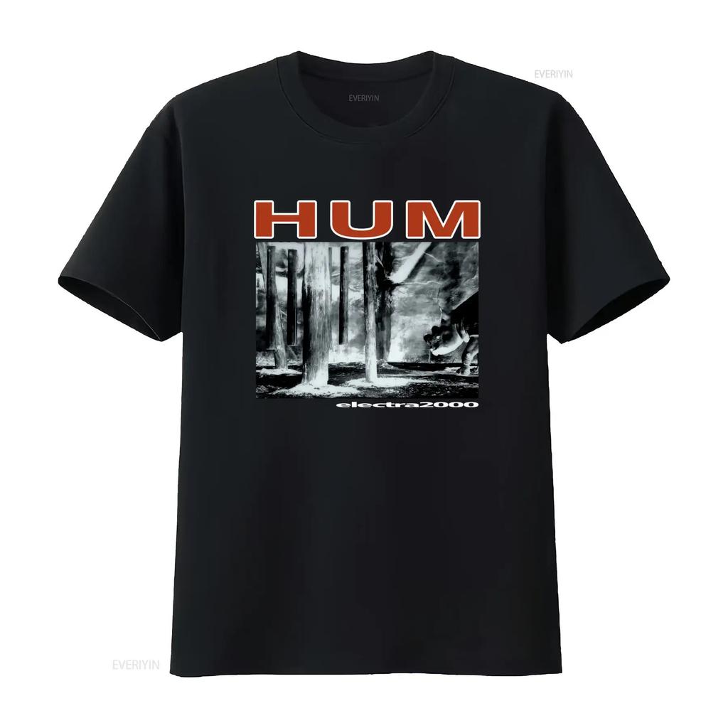 Hum Electra 2000 Vintage Style T Shirt Unique Print for Rock Fans vintage Washed Comfortable Versatile Stylish Soft fashion